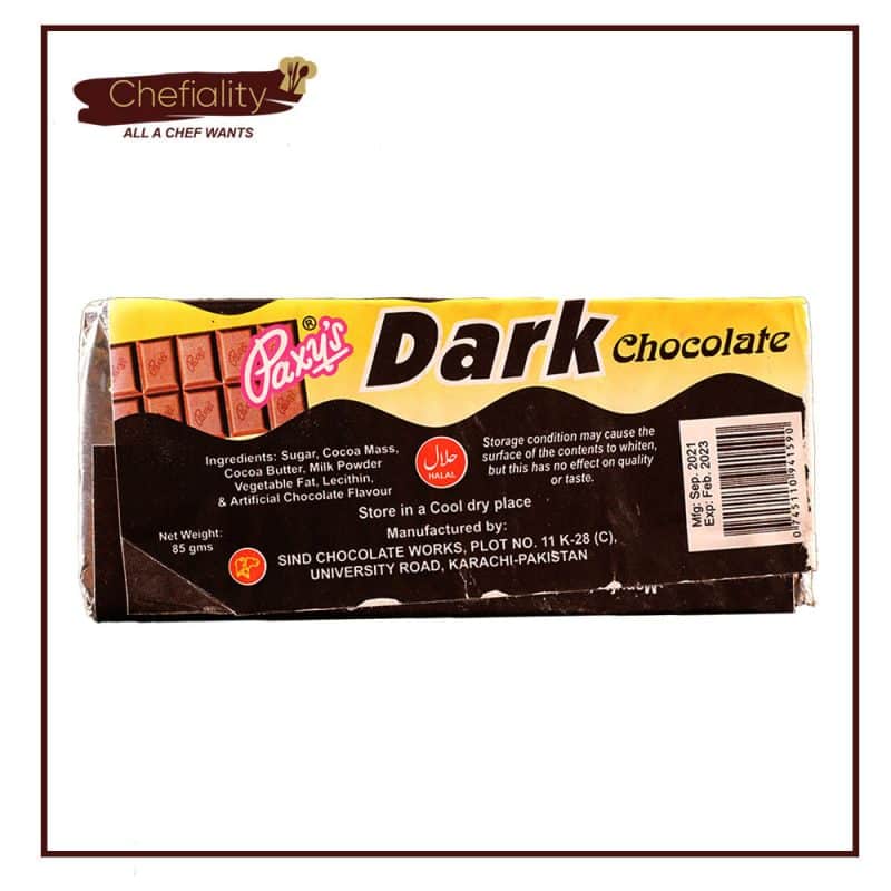 PAXY'S DARK CHOCOLATE (85GM)