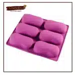 Silicone Soap Mold 6 Cavity Purple