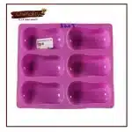 Silicone Soap Mold 6 Cavity Purple