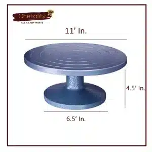 Blue Turn Table Silver 11 x 4 Inch's