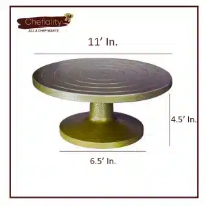 Golden Turn Table Silver 11 x 4 Inch's