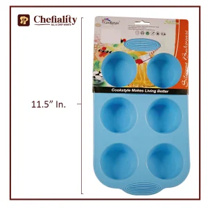 Silicon Cup Cake Tray 6 Cavity