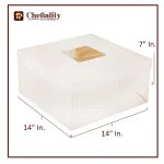 Cake Box White 14x14x7