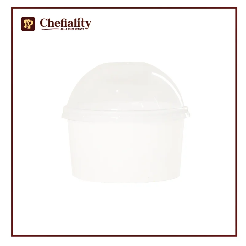 Paper Bowl 8 Oz White Lid