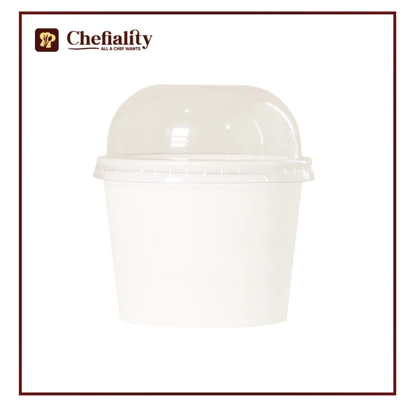 Paper Bowl 12 Oz White Lid