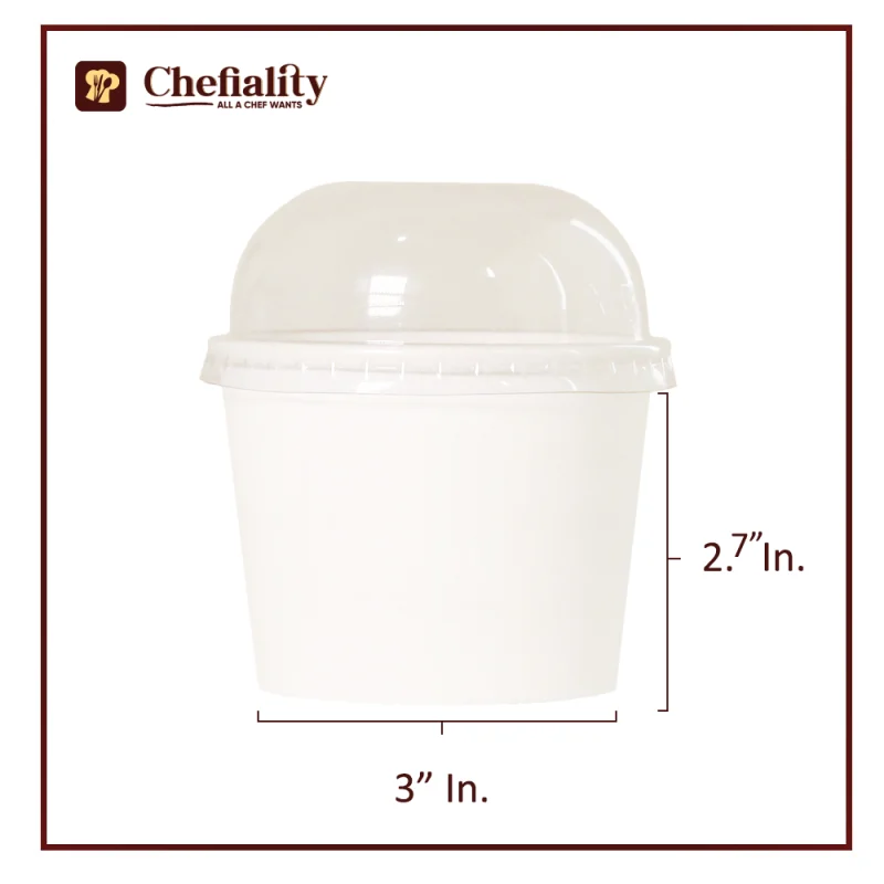 Paper Bowl 12 Oz White Lid