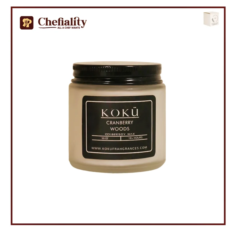 Kokü Candle Cranberry Wood 3.6 Oz