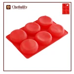 Silicone Soap Mold 6 Cavity Round