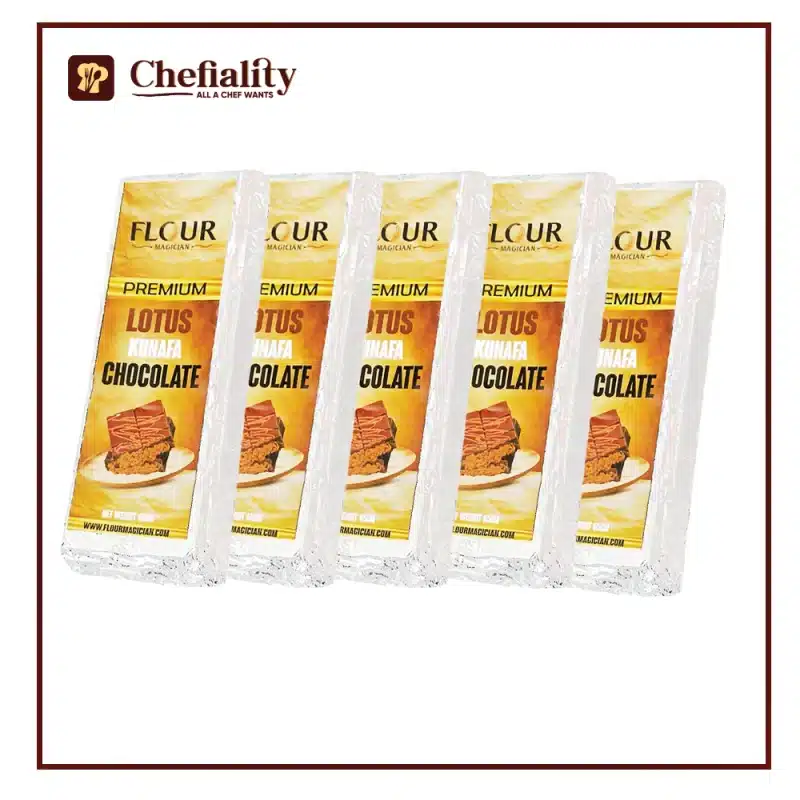 Pack of 5 Dubai Kunafa Flavoured Chocolates ( Lotus )