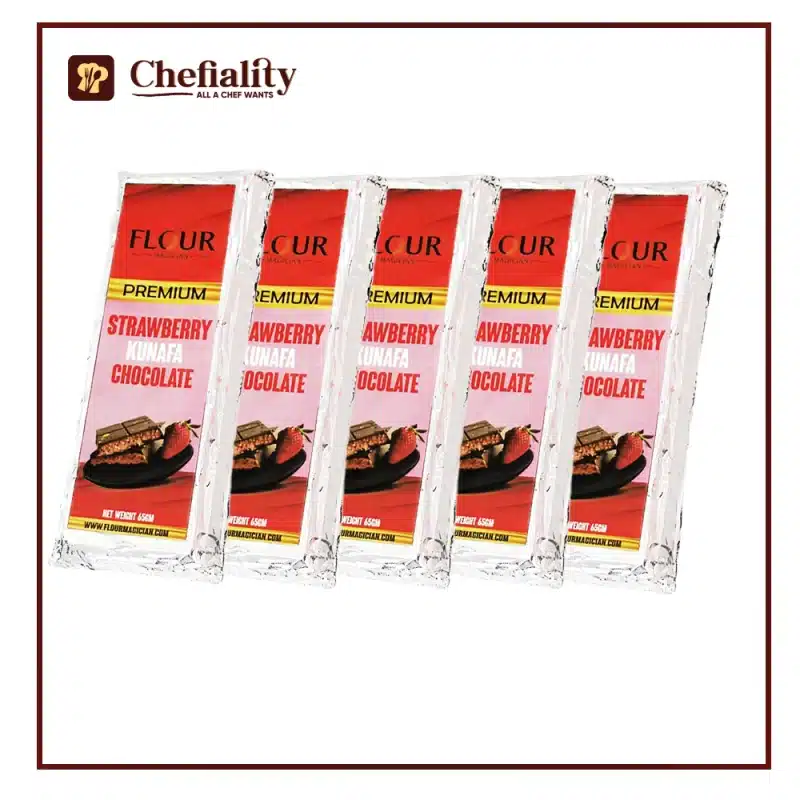 Pack of 5 Dubai Kunafa Flavoured Chocolates ( Strawberry )