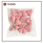 Faux Balls Heart Pink 20 Pc's