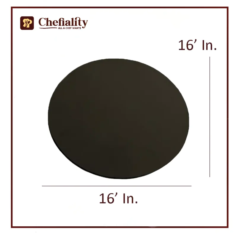Cake Base 16x16 Black Round