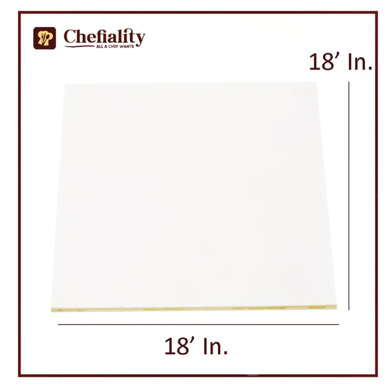 Cake Base 18x18 White Square