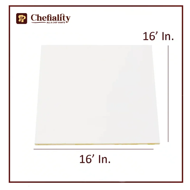 Cake Base 16x16 White Square