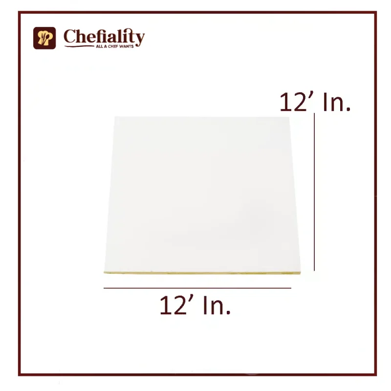Cake Base 12x12 White Square