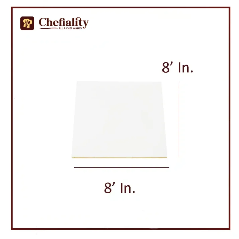 Cake Base 8x8 White Square