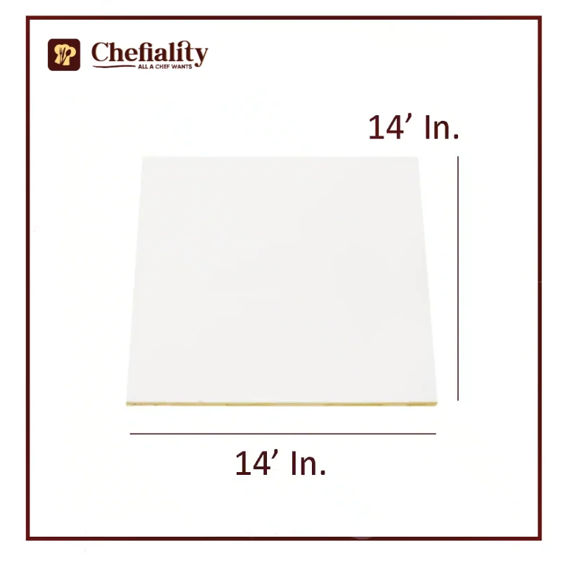 Cake Base 14x14 White Square