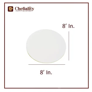 Cake Base 8x8 White Round