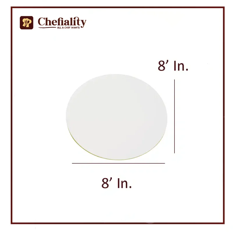 Cake Base 8x8 White Round