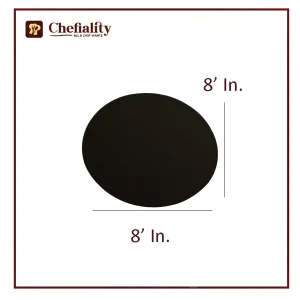 Cake Base 8x8 Black Round