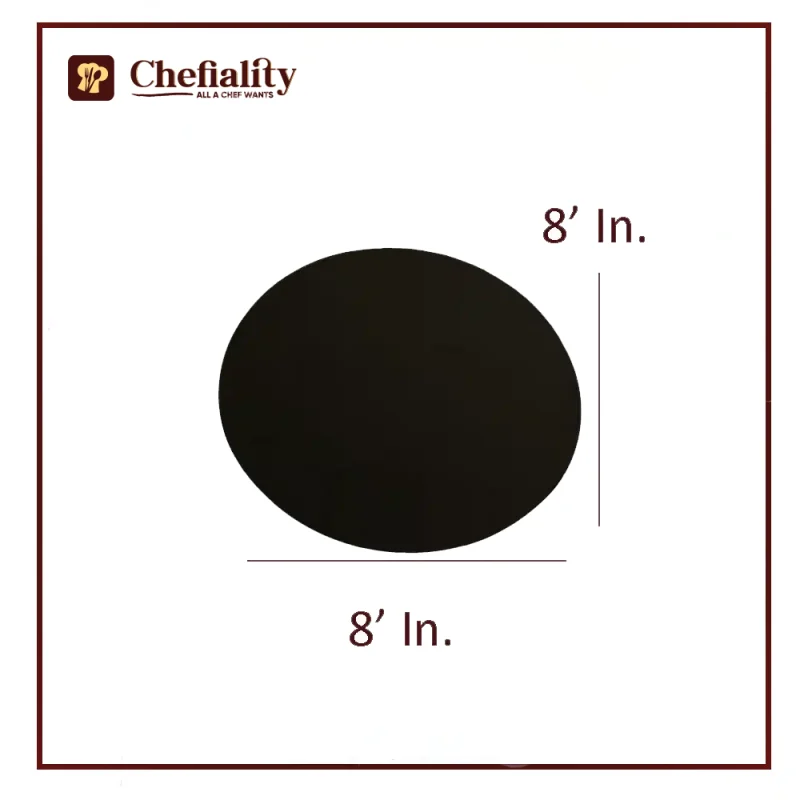 Cake Base 8x8 Black Round