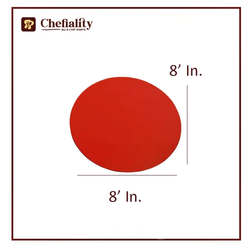 Cake Base 8x8 Red Round