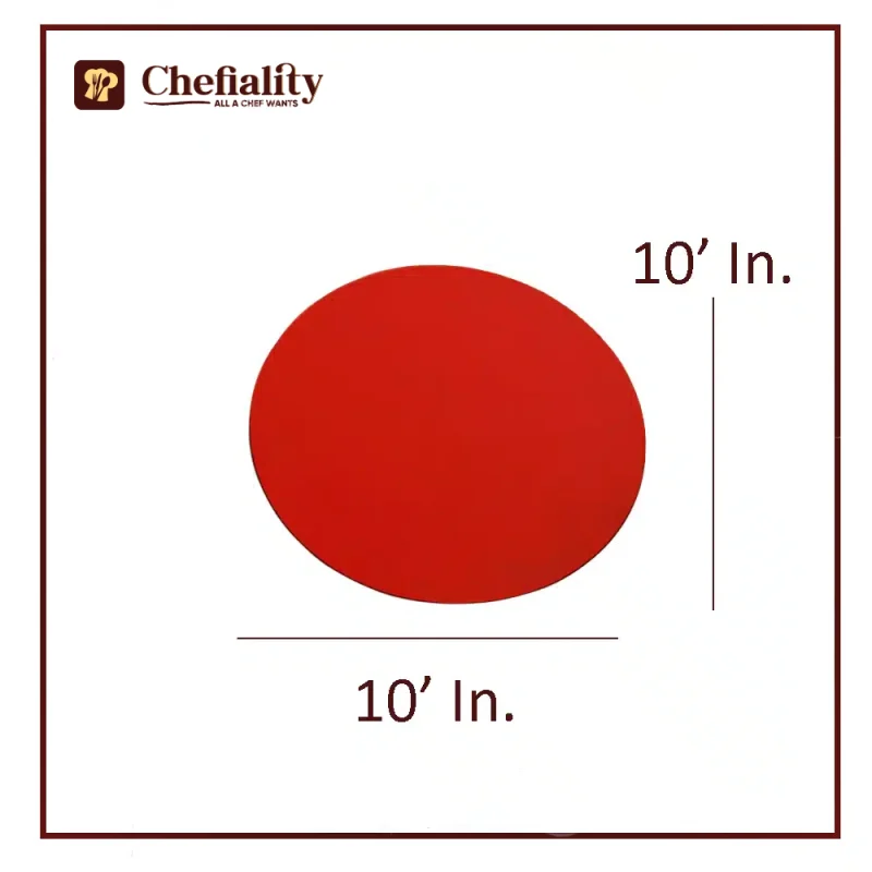Cake Base 10x10 Red Round