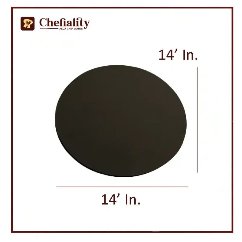 Cake Base 14x14 Black Round