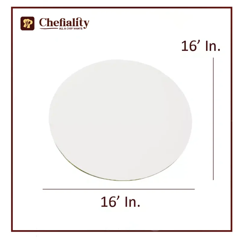 Cake Base 16x16 White Round