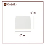 Cake Base 6x6 White Square