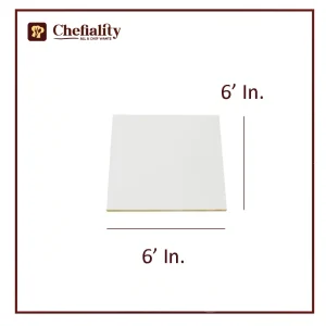 Cake Base 6x6 White Square