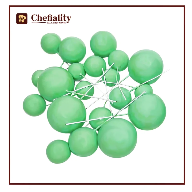 Faux Balls Green 20 Pc's