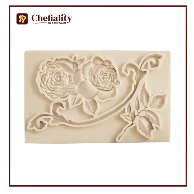 Silicone Rose & Leave Mold