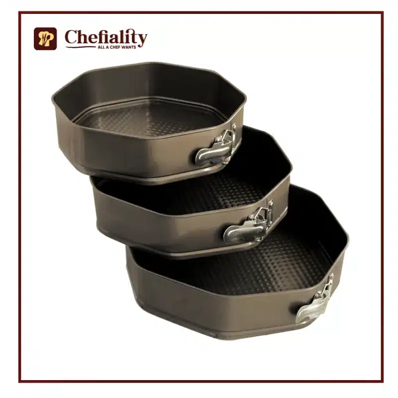 Cake Mold Non Stick Hexagon 3 Pc's