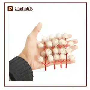 Decorating Siver Pom Poms 4 Sticks Pack