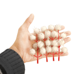 Decorating Siver Pom Poms 4 Sticks Pack