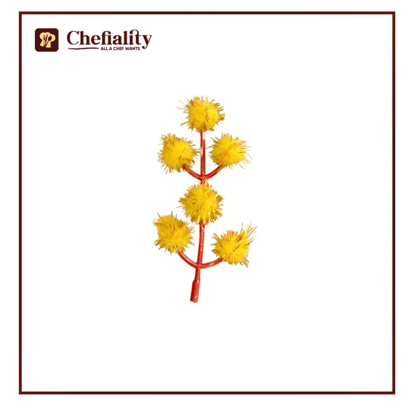 6162 w10g ... Decorating Yellow Pom Poms 4 Sticks Pack Decorating Yellow Pom Poms 4 Sticks Pack