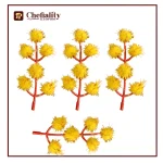 Decorating Yellow Pom Poms 4 Sticks Pack