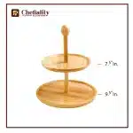 Wooden Pastry Tray Round 2 Tier