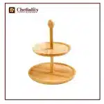 Wooden Pastry Tray Round 2 Tier