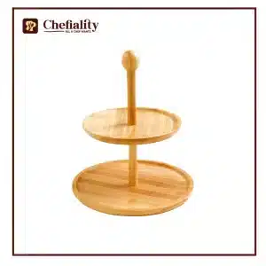 Wooden Pastry Tray Round 2 Tier