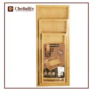Wooden Tray 3 Pc's Set Large