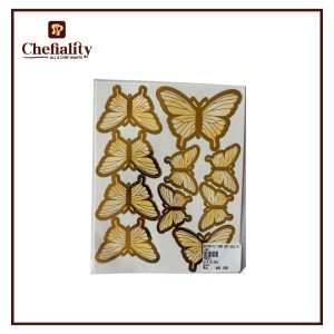 Butter Fly card Gold Yellow 10Pcs