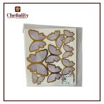 Butter Fly card Gold Light Purple 9Pcs