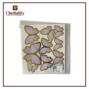 Butter Fly card Gold Light Purple 9Pcs