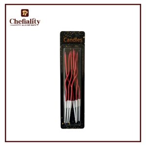 Candle Curved Red 6Pcs