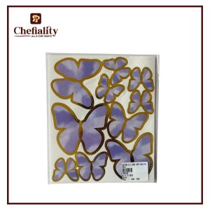 Butter Fly card Gold Purple 10Pcs