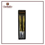Candle Curved Golden 6Pcs