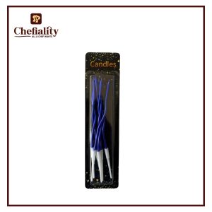 Candle Curved Blue 6Pcs