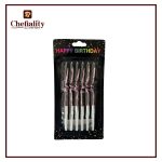 Candle Ring Metallic Pink 6Pcs